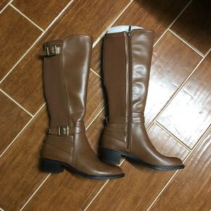 Franco sarto riding boots brown size 6 wide calf